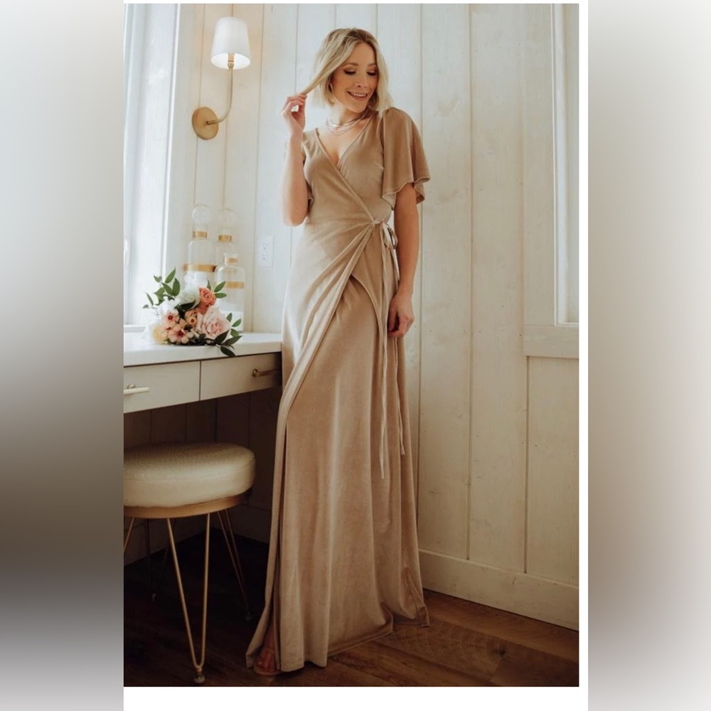 Baltic Born Meghan Velvet Wrap Maxi Dress shell